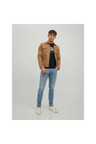 Jack & Jones Yoqa Ko'ylakli Qisqa Yengli Qora Erkaklar T-shirt - 3