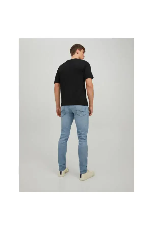 Jack & Jones Yoqa Ko'ylakli Qisqa Yengli Qora Erkaklar T-shirt - 7