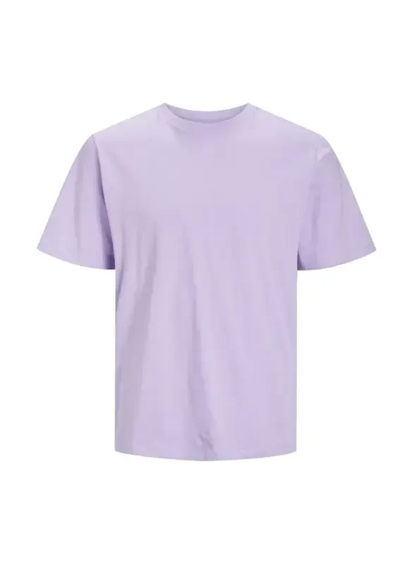 Jack & Jones Yumaloq Yoqali Binafsha Erkaklar Futbolkasi JJEORGANIC BASIC TEE SS O-NECK NOOS - 7