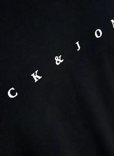 Jack & Jones Yuqori Qora Erkaklar futbolkasi JJESTAR JJ TEE SS NOOS - 3