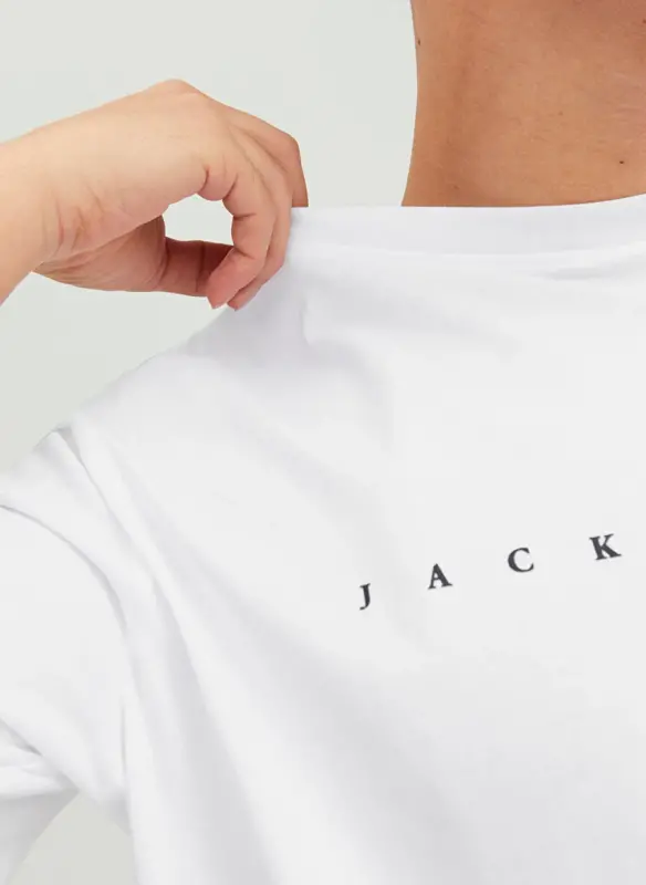 Jack & Jones Yuvarlak Yaka Beyaz Erkek T-Shirt JJESTAR JJ TEE SS NOOS - 1
