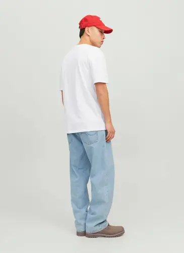 Jack & Jones Yuvarlak Yaka Beyaz Erkek T-Shirt JJESTAR JJ TEE SS NOOS - 3