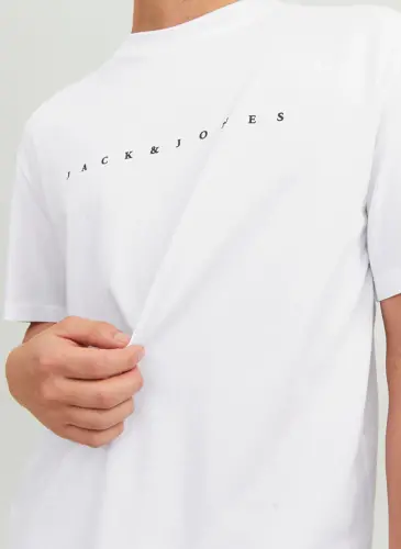 Jack & Jones Yuvarlak Yaka Beyaz Erkek T-Shirt JJESTAR JJ TEE SS NOOS - 7