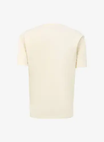 Jack & Jones Yuvarlak Yaka Krem Erkak T-Shirt JORLAFAYETTE EMB TEE SS CREW NECK - 7