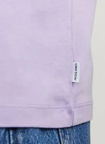 Jack & Jones Yuvarlak Yaka Mor Erkek T-Shirt JJEORGANIC BASIC TEE SS O-NECK NOOS - 5
