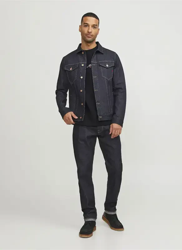 Jack & Jones Yuvarlak Yaka Qora Erkak Futbolkasi RDDLUCA TEE S/S CREW NECK NOOS - 5