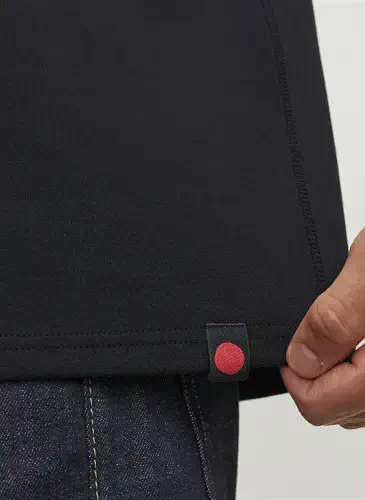 Jack & Jones Yuvarlak Yaka Qora Erkak Futbolkasi RDDLUCA TEE S/S CREW NECK NOOS - 6