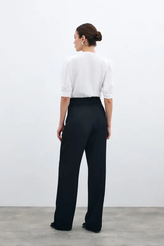 Jacket Collar Bodysuit Blouse - ECRU-ECRU - 4