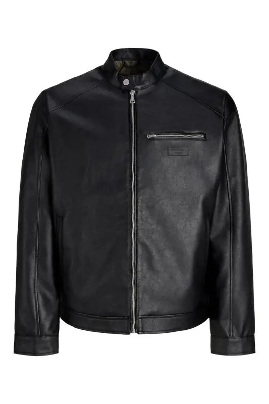 Jacket Noos Erkek Pu Deri Mont Ve Ceket Black Rahat Kesim - Siyah12301595 - Jack & Jones