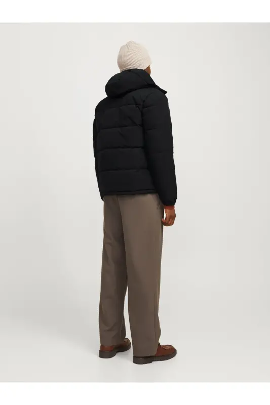 Jacket Water Repellent Cold Proof Black Men's Coat-Black - 12