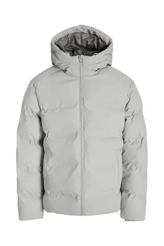 Jack&J Puffer Jacket Soğuk Geçirmez Erkek Şişme Mont - Dove-Ecru - 2