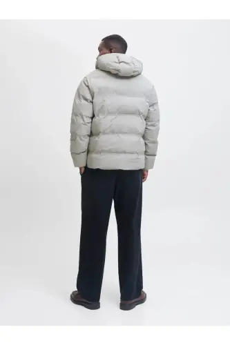 Jack&J Puffer Jacket Soğuk Geçirmez Erkek Şişme Mont - Dove-Ecru - 4