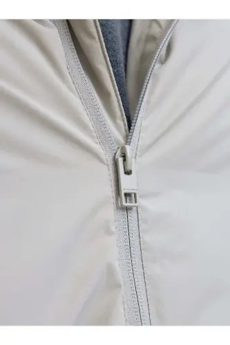 Jack&J Puffer Jacket Soğuk Geçirmez Erkek Şişme Mont - Dove-Ecru - 6