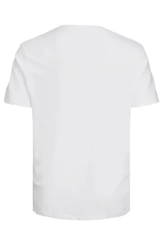 JACK&JONES 12158505 LEFT CHEST PRINTED PLUS SIZE SHORT SLEEVE T-SHIRT - WHITE - 8