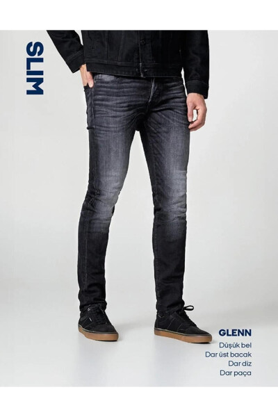 JACK&JONES 12243593 Slim/Glenn Original 5 cho'ntakli Likrali Denim shim - 5