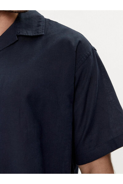 JACK&JONES 12248594 LINEN BLEND KISA KOL GOMLEK - 5