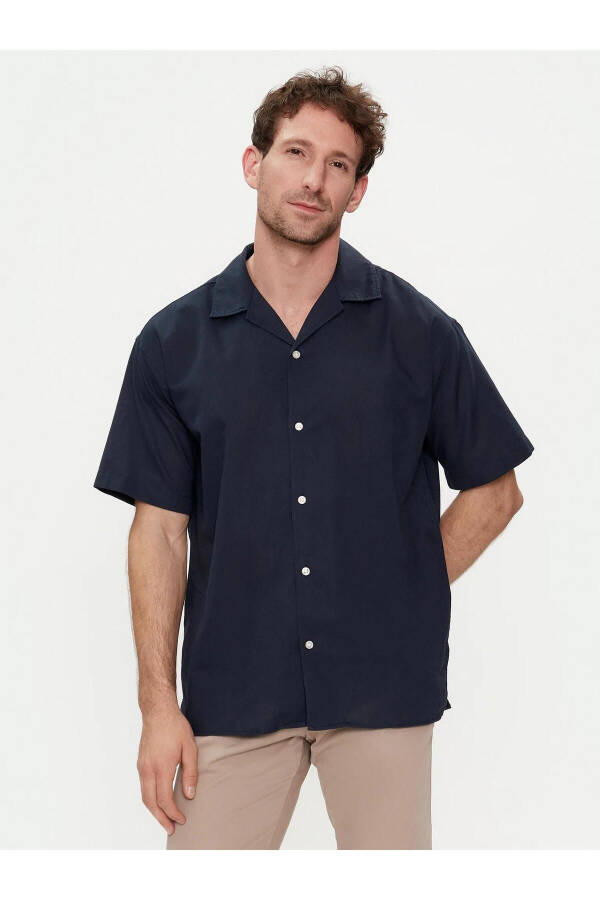 JACK&JONES 12248594 рубашка с коротким рукавом из смеси льна - 1