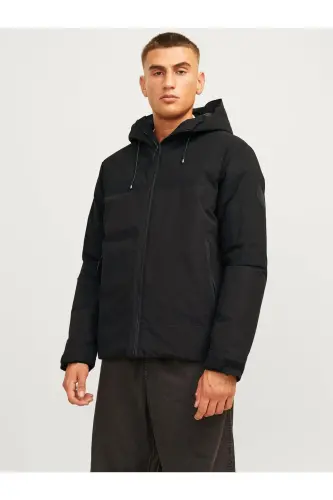 Jack&jones Aiden Transitional Men's Black Hooded Jacket-Black - 1