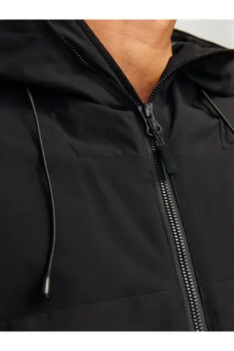 Jack&jones Aiden Transitional Men's Black Hooded Jacket-Black - 3