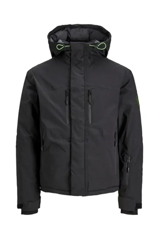 Jack&jones Alpine Erkek Siyah Kapüşonlu Mont - Siyah - JACK & JONES
