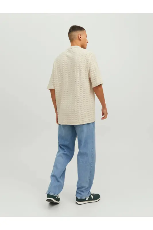 Jack&jones Beige Men's T-shirt Shirt 12234327-Beige - 5