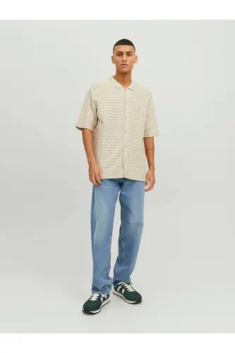 Jack&jones Bej Erkak T-shirt Ko'ylak 12234327-Bej - 2