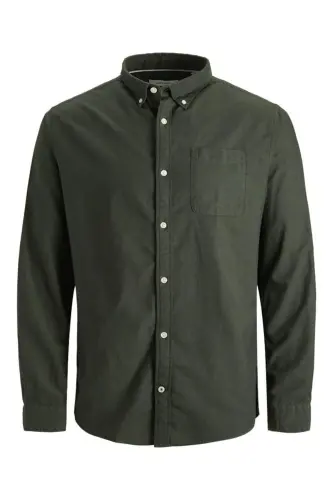 Jack&Jones Big Size Khaki Men's Oxford Shirt - 1