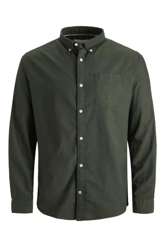 Jack&Jones Big Size Khaki Men's Oxford Shirt - JACK & JONES