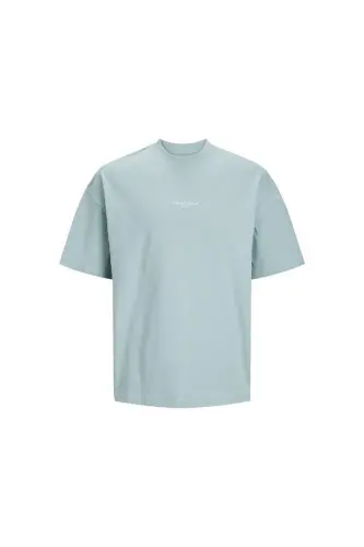 Jack&Jones Bisiklet Yaka Rahat Kesim Su Yeşili Erkek T-Shirt 12251774 - Su Yeşili - Jack & Jones (1)