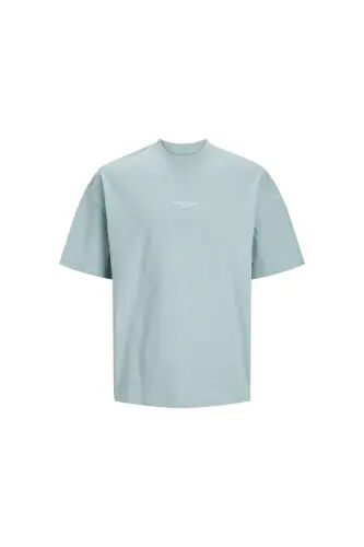 Jack&Jones Bisiklet Yaka Rahat Kesim Su Yeşili Erkek T-Shirt 12251774 - Su Yeşili - Jack & Jones (1)