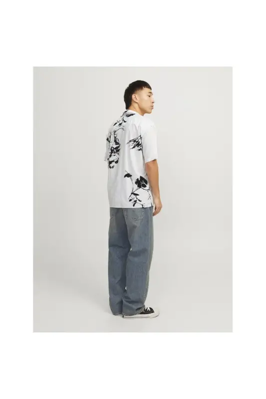 Jack&Jones Blapalma Resort Erkek Beyaz Klasik Yaka Gömlek-Beyaz - 3