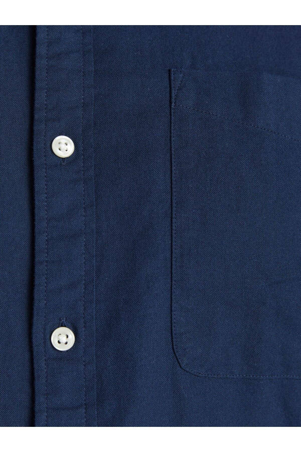 Jack&jones Büyük Beden Lacivert Erkek Oxford Gömlek 12190444 - Lacivert - 6