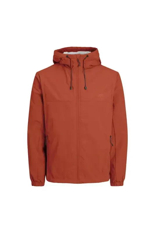 Jack&jones Camper Erkaklar Qizil Kapüşonli Mont-ORANGE - 1