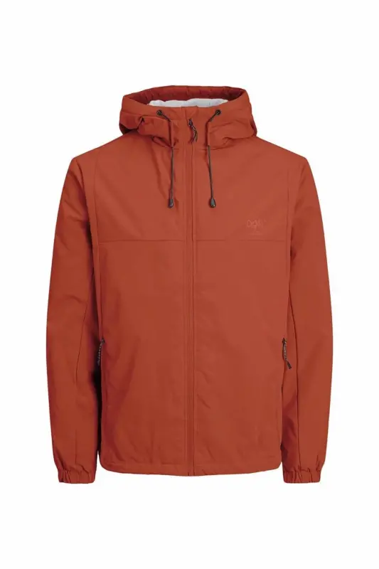 Jack&jones Camper Мужская Красная Куртка с Капюшоном-ORANGE - 1