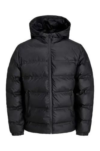 Jack&Jones Core Erkek Jcoelements Pu Puffer Mont 12239020-Black - 1