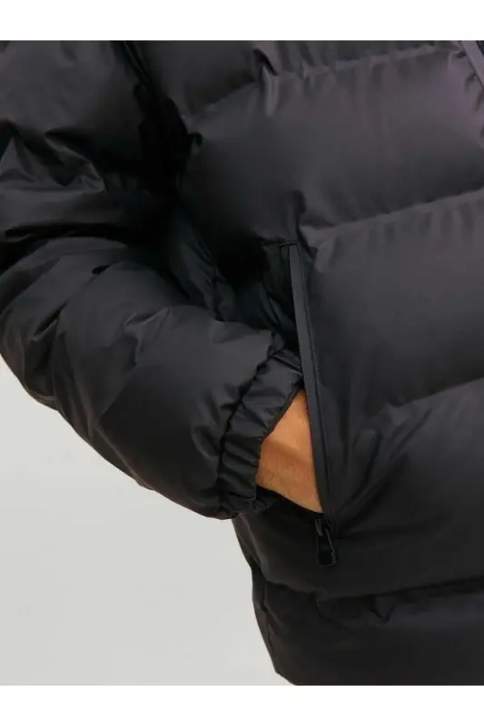 Jack&Jones Core Erkek Jcoelements Pu Puffer Mont 12239020-Black - 2