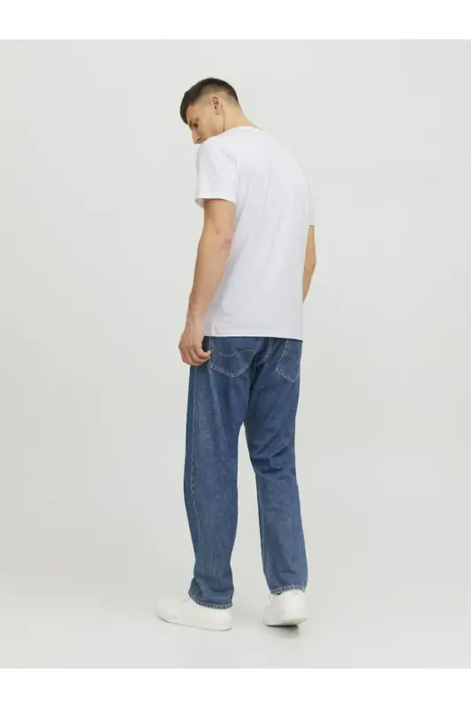 Jack&jones Corp Logo Play O Neck Мужская Белая Футболка с Круглым Вырезом - Белый - 3