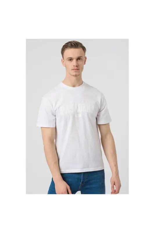 Jack&Jones Cory Erkek Beyaz Bisiklet Yaka Tişört-White - 1