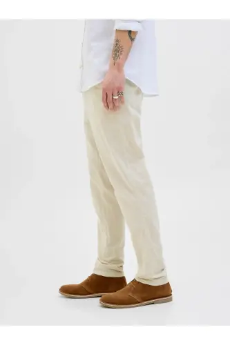 Jack&Jones Dar kesim chino pantolon-BEJ - 6