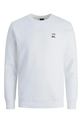 Jack&jones Erkak Sweatshirt 12223238-White - 1