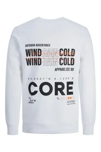 Jack&jones Erkak Sweatshirt 12223238-White - JACK & JONES (1)