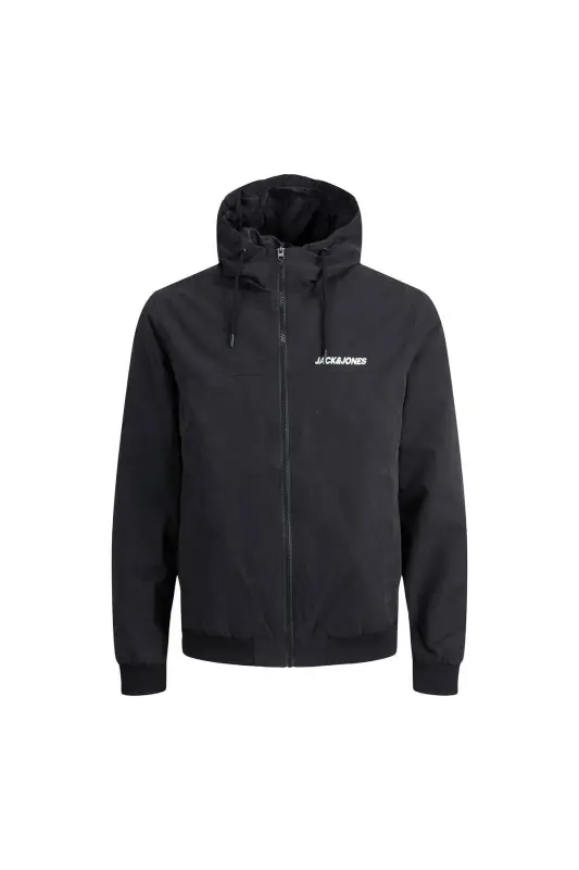 Jack&Jones Erkaklar uchun Qora Kaputli Bomber Ko'ylagi - 7