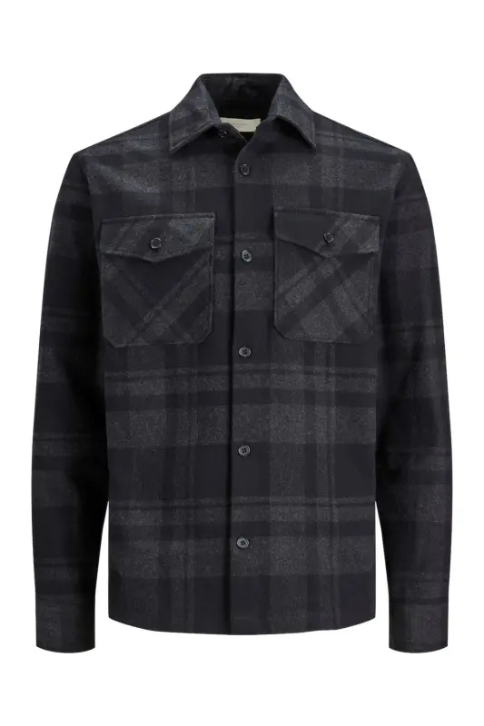 Jack&jones Erkek Gömlek 12241533 - Koyu Gri-Melanj - 4