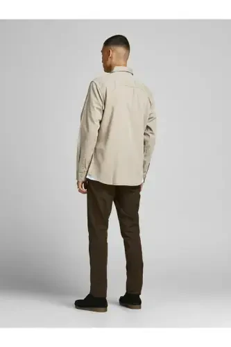 Jack Jones Sheridan Erkek Jean Gömlek 12138115-Bej - 3