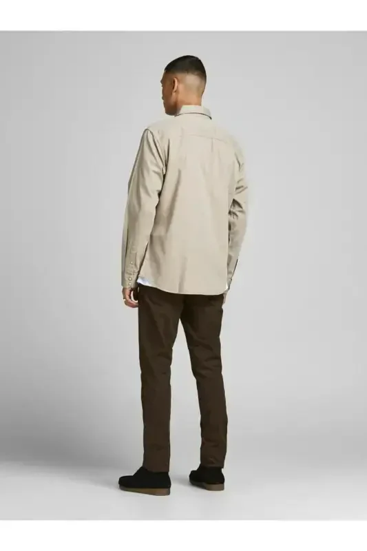 Jack Jones Sheridan Erkek Jean Gömlek 12138115-Bej - 3