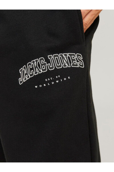 Jack&Jones erkek eşofman altı, rahat kesim, lastikli paça ve bel, siyah. (12257962) - 4