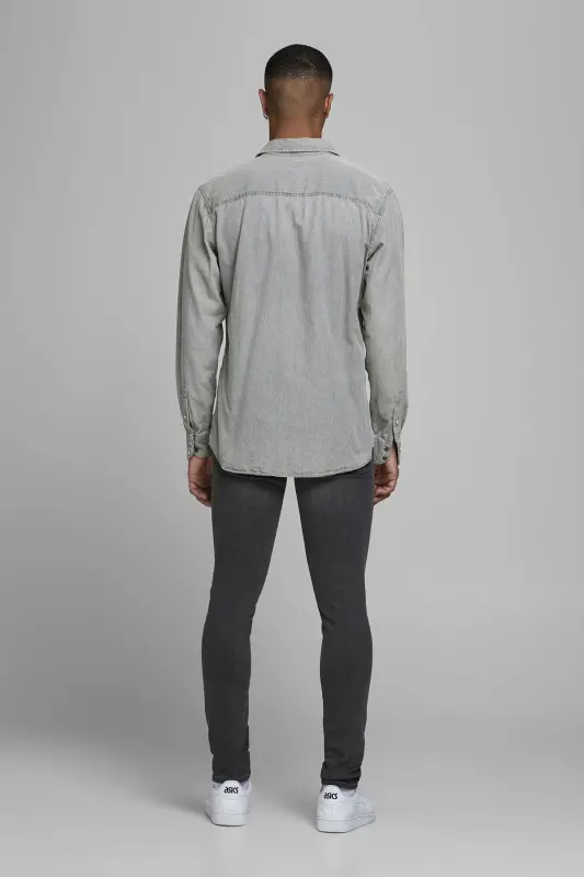 Jack&Jones Erkek Gömlek 12138115 - Gri - 2
