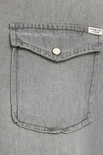 Jack&Jones Erkek Gömlek 12138115 - Gri - 3