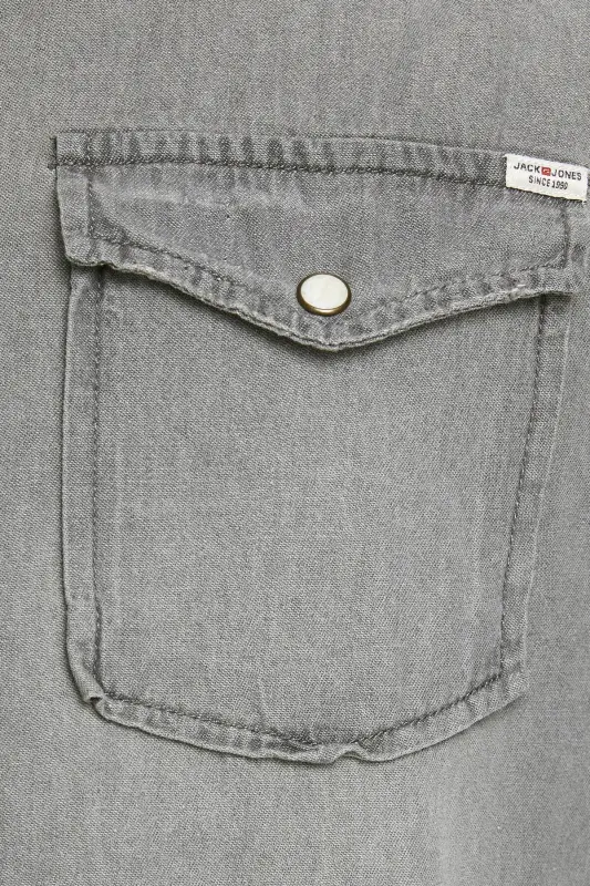 Jack&Jones Erkek Gömlek 12138115 - Gri - 3