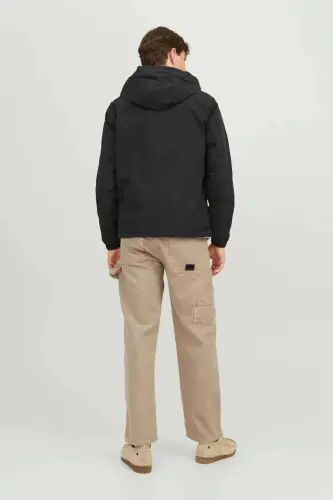 Jack&Jones Erkek Minimalist Kapüşonlu Mont - Regular Fit - siyah - Jack & Jones (1)